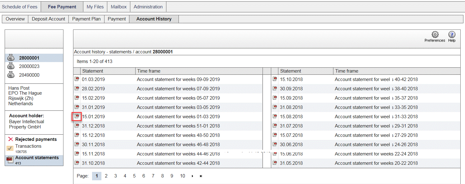 account-history-statements