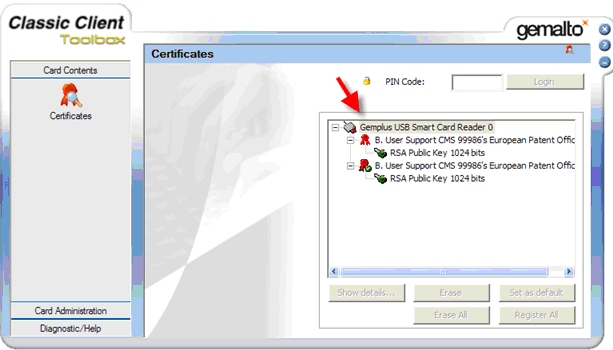 I am in Classic Client Toolbox (Libraries 6.0) and I cannot see my smart card reader or certificates. What does this mean?